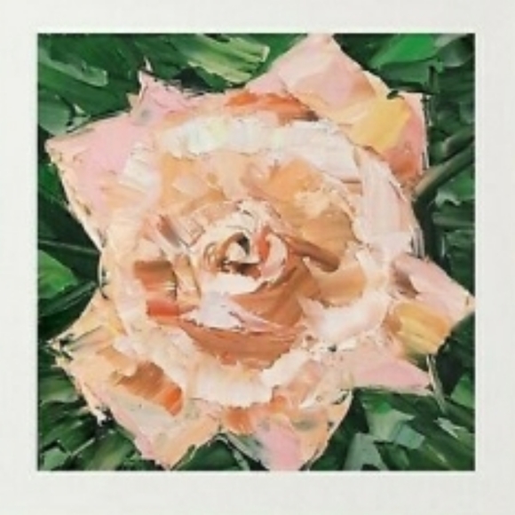 Original Oil Painting: ' A Peachy Posh Rose'